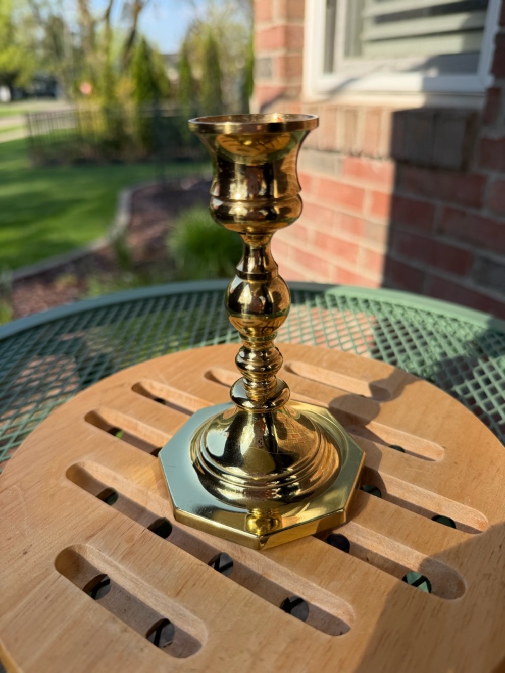 Brass Baldwin Forged In America Candleholder Vintage 5 inch